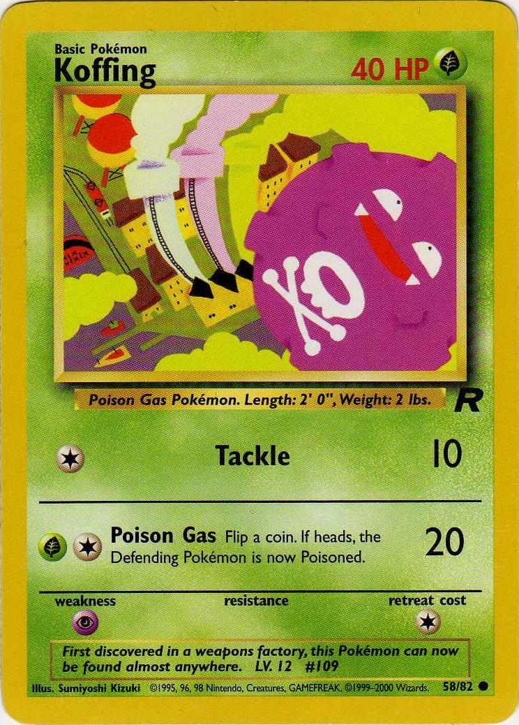 Koffing 58/82 (TR) Common - Unlimited Near Mint