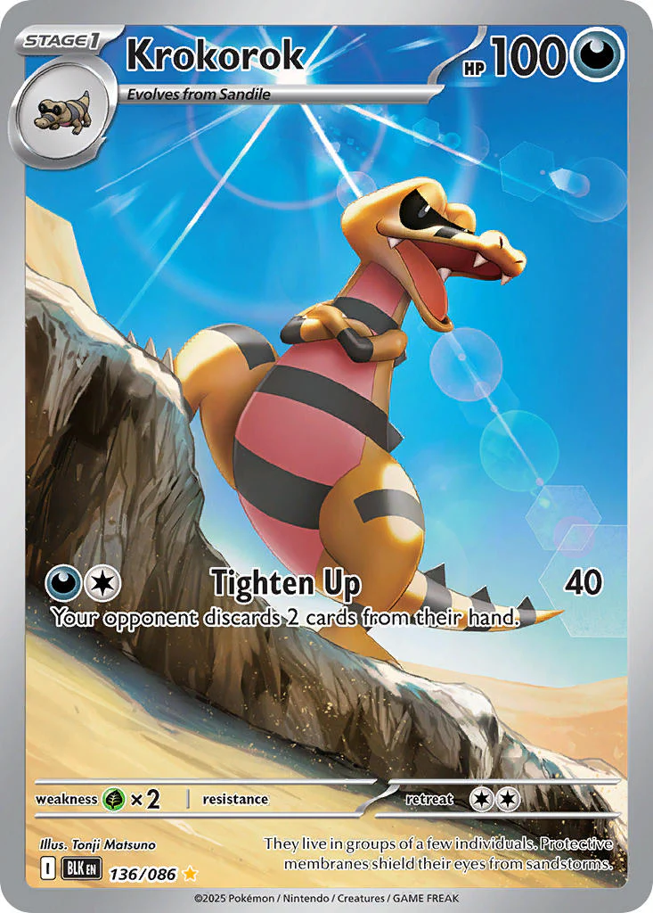 Krokorok - 136/086 (BLK) Illustration Rare