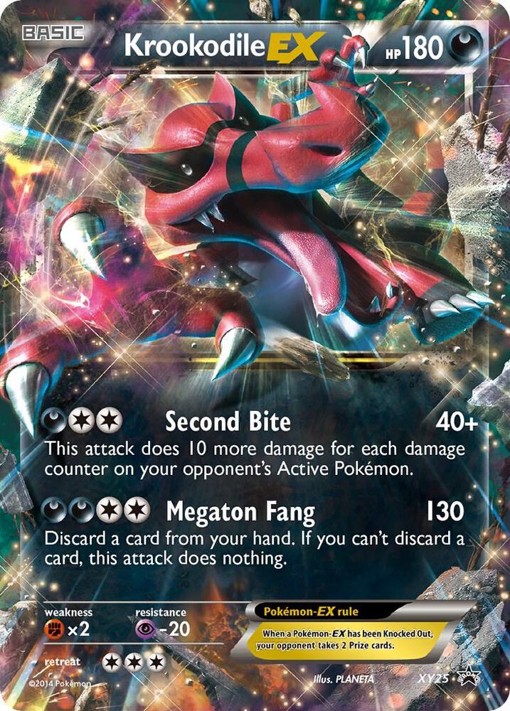 Krookodile EX - XY25 (XY:PR) Promo - Damaged Holofoil