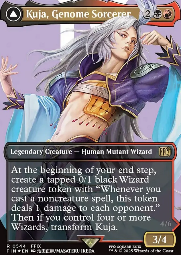 Kuja, Genome Sorcerer // Trance Kuja, Fate Defied [ #0544 Surge Foil Borderless Alternate Art ] (FIN-R)