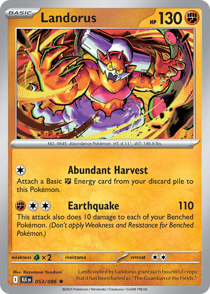 Landorus (Master Ball Pattern) - 053/086 (BLK) Rare