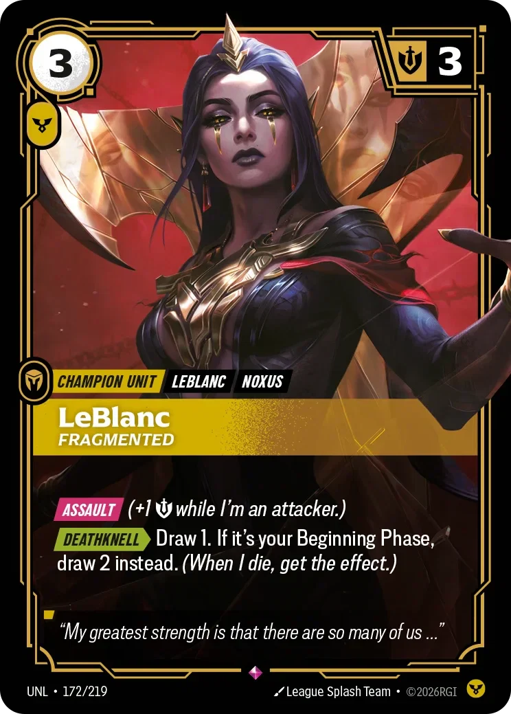 LeBlanc - Fragmented - 172/219 (UNL)  Rare