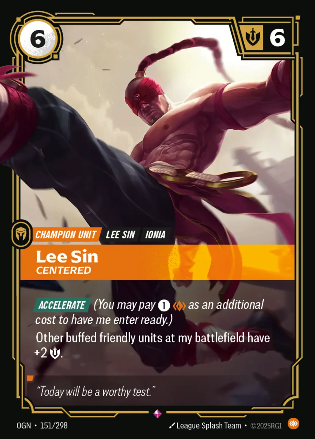 Lee Sin - Centered - 151/298 (OGN) Rare