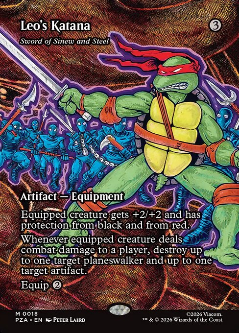 Leo's Katana - Sword of Sinew and Steel [ #0018 Borderless ] (PZA-M) - Image 2