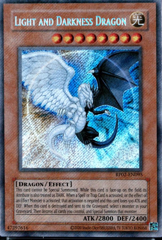Light and Darkness Dragon (RP02-EN095) Secret Rare (2020 Reprint)