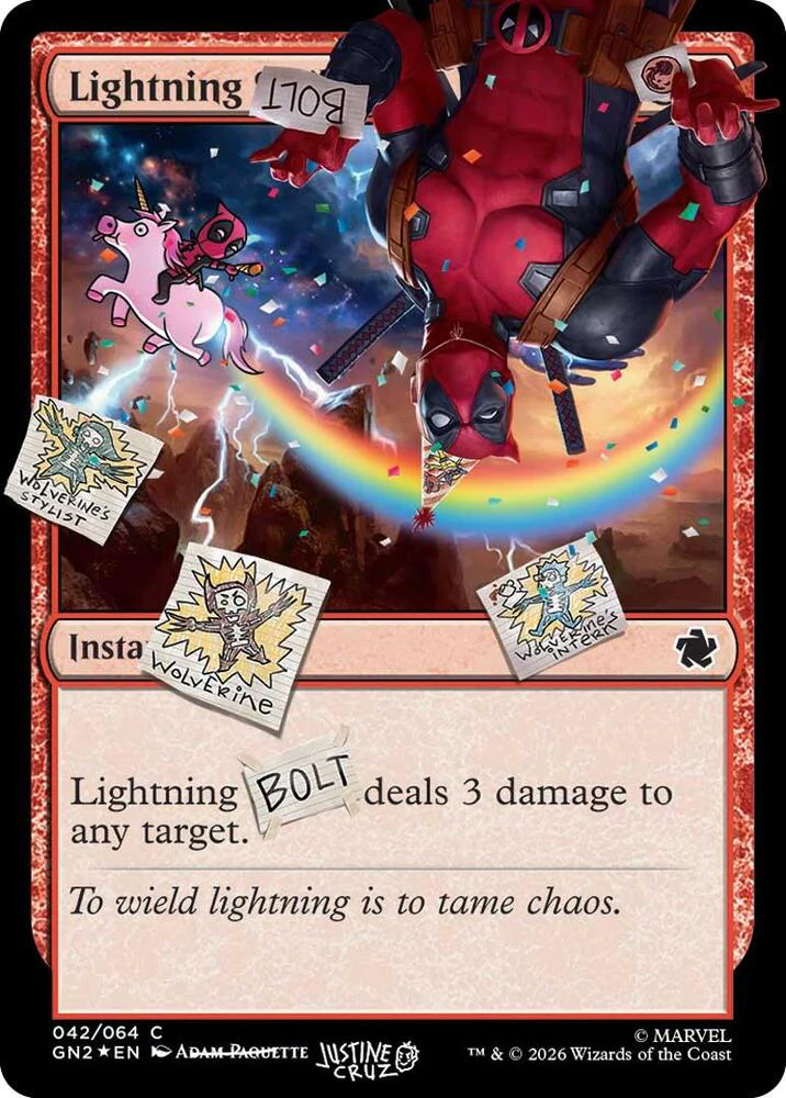 Lightning Bolt (Pool Party Foil)  [#0042] (SLD-C)