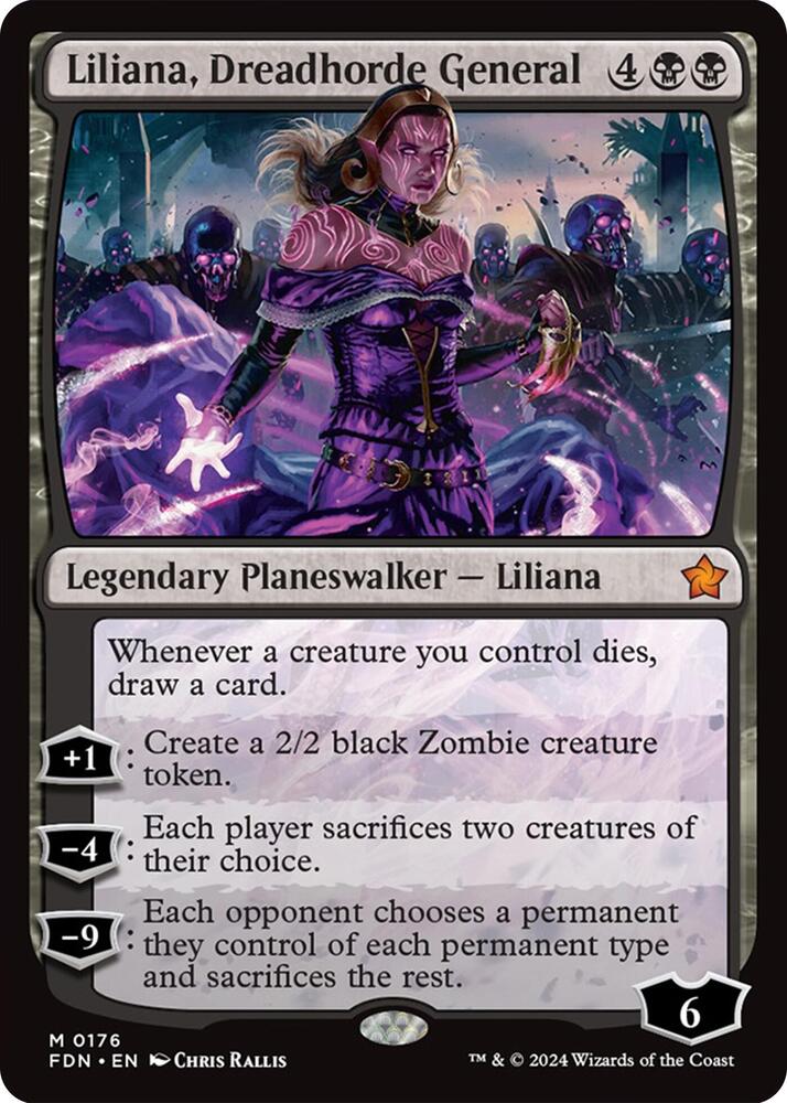 Liliana, Dreadhorde General [#0176] (FDN-M) Moderately Played