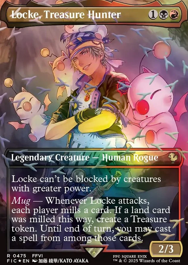 Locke, Treasure Hunter [ #0475 Borderless Chocobo Track Foil ] (FIC-R)