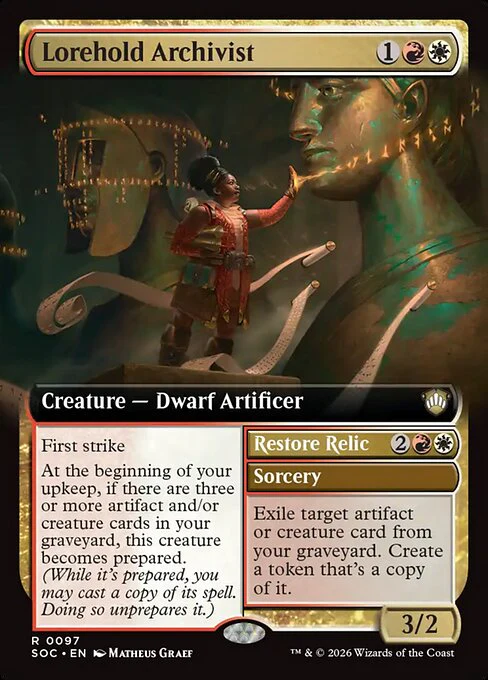 Lorehold Archivist // Restore Relic [ #0097 Extended Art ] (SOC-R)