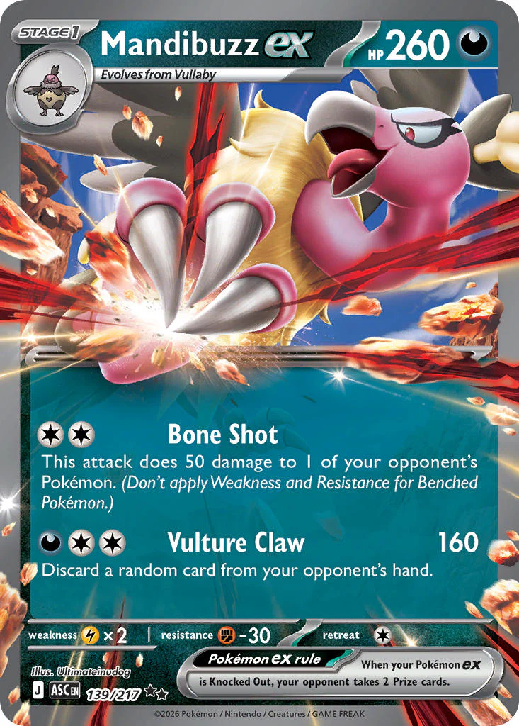 Mandibuzz ex - 139/217 (ASC) Double Rare