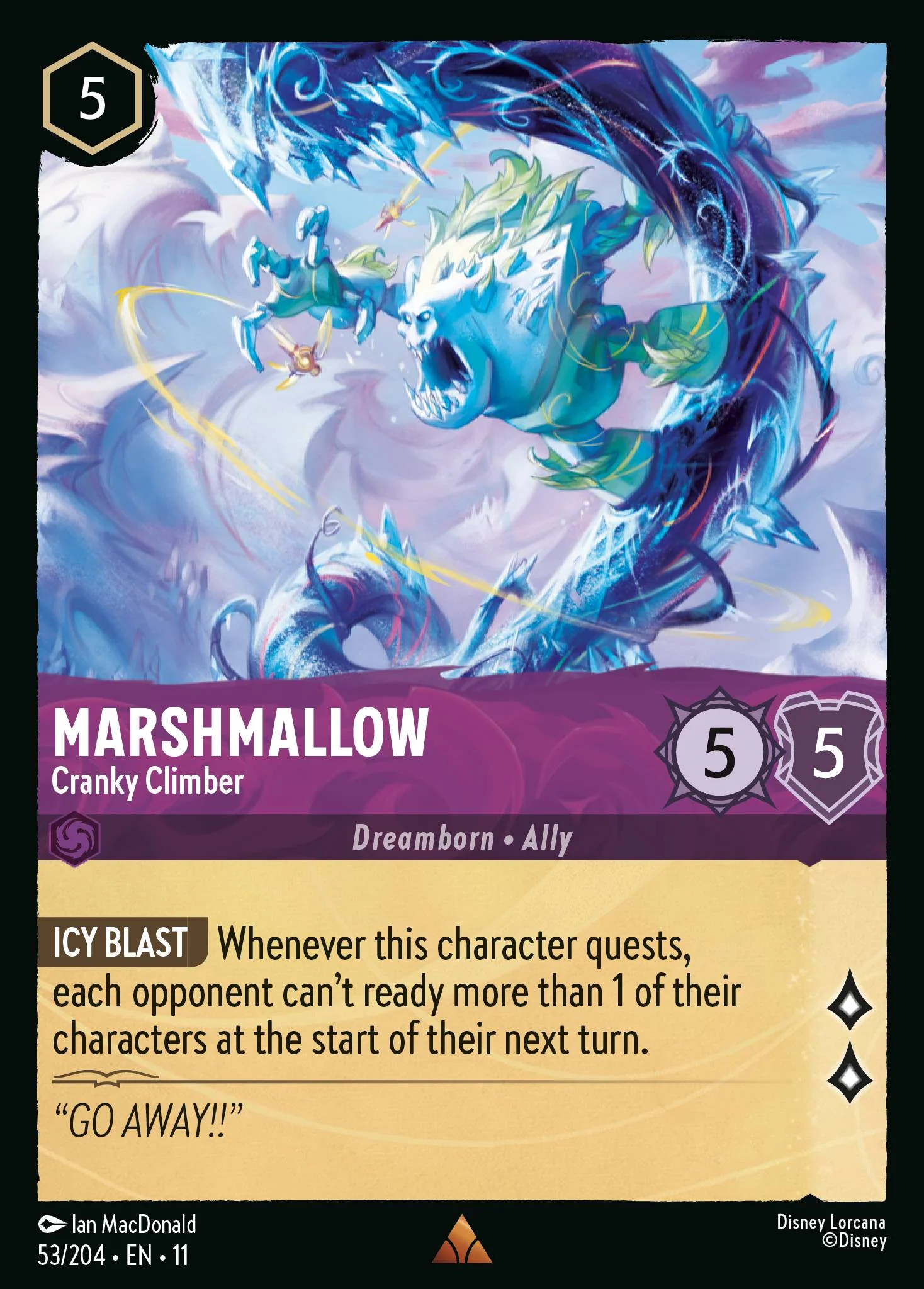 Marshmallow - Cranky Climber (053/204 - Winterspell)  Rare