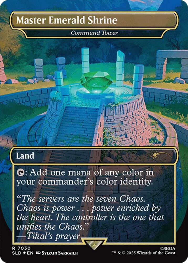 Master Emerald Shrine - Command Tower [ #7030 Rainbow Foil ] (SLD-M-FOIL)