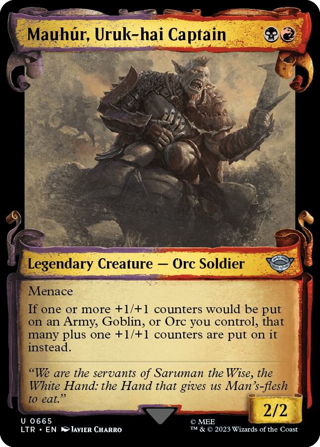 Mauhur, Uruk-ahi Captain [#0665 Showcase Scrolls] (LTR-U-Foil)
