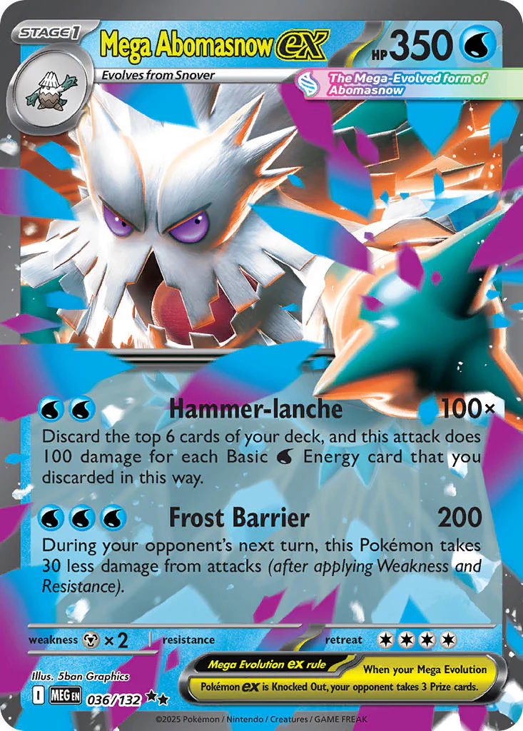 Mega Abomasnow ex - 036/132 (MEG) Double Rare