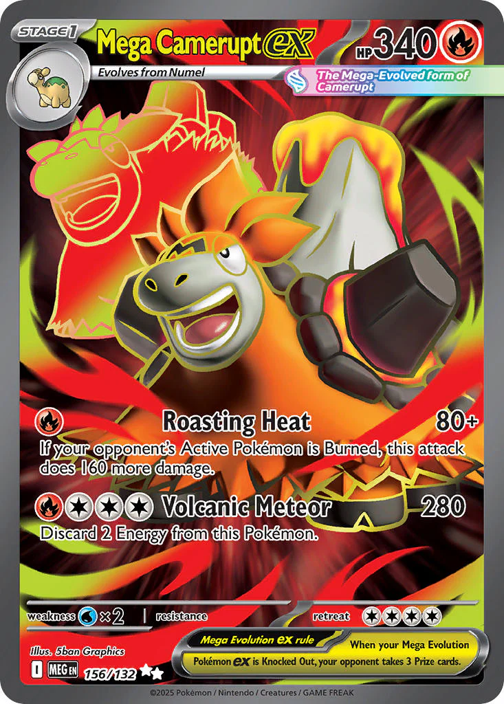 Mega Camerupt ex - 156/132 (MEG) Ultra Rare