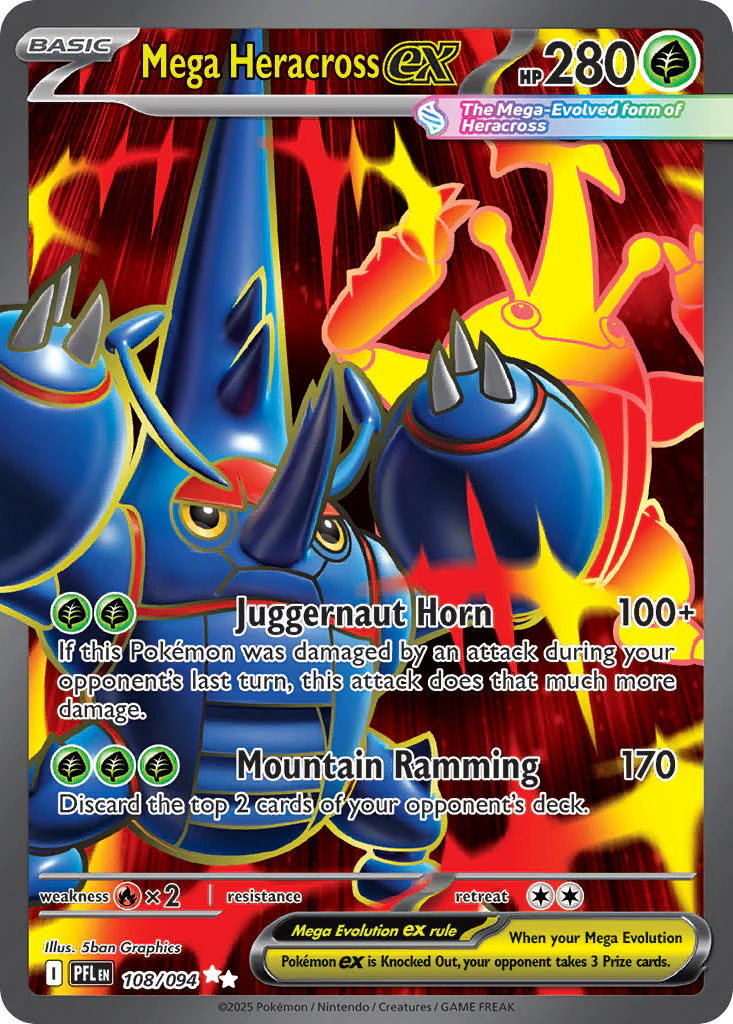 Mega Heracross ex - 108/094 (PFL) Ultra Rare