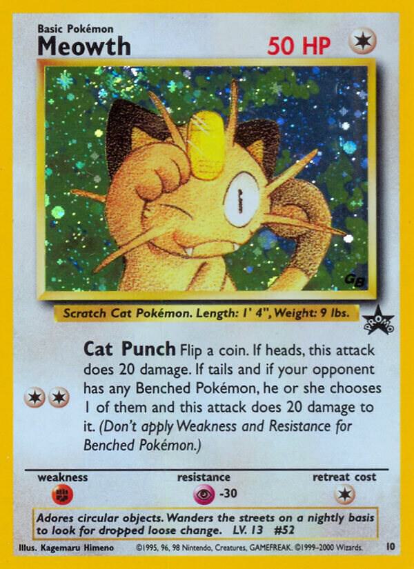 Meowth (10) Promo WoTC Foil - Sealed Damaged