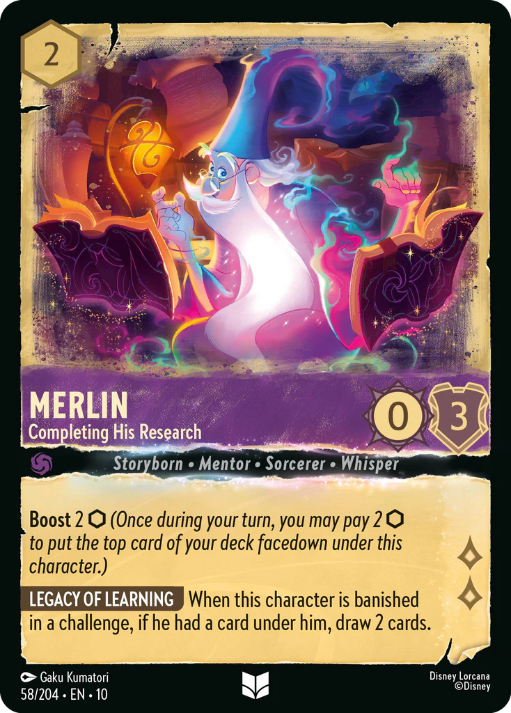 Merlin - Completing His Research (058/204 - Whispers in the Well) Uncommon