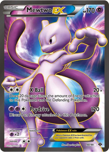 Mewtwo EX (Full Art) - 98/99 (NXD) Ultra Rare - Light Play Holofoil