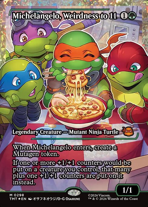 Michelangelo, Weirdness to 11 [ #0298 Fracture Foil Japan Showcase ] (TMT-M)