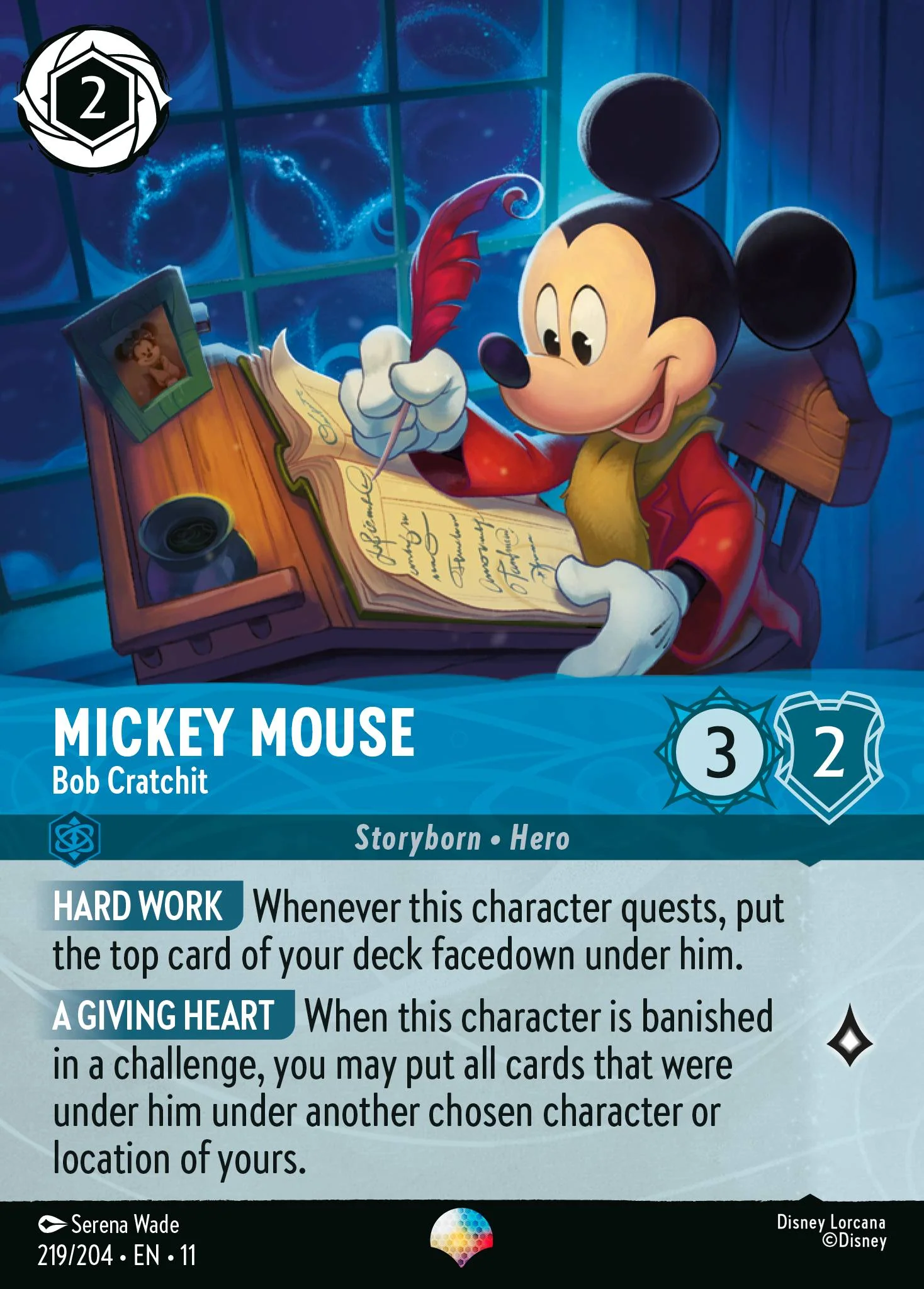 Mickey Mouse - Bob Cratchit  (219/204 - Winterspell)  Epic
