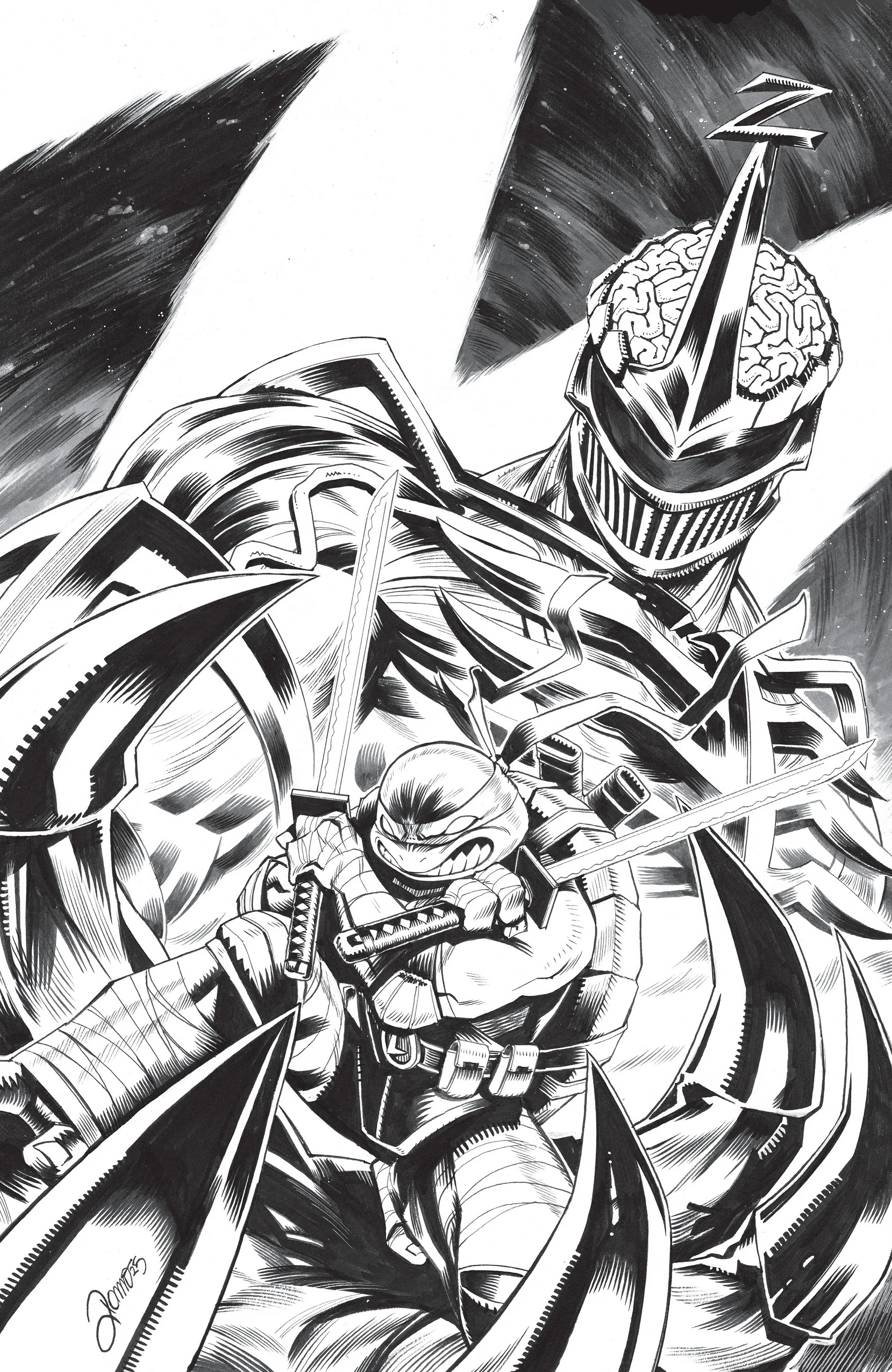 Mighty Morphin Power Rangers/Teenage Mutant Ninja Turtles III #3 E 1:10 INCV (Full Art, Zonno)