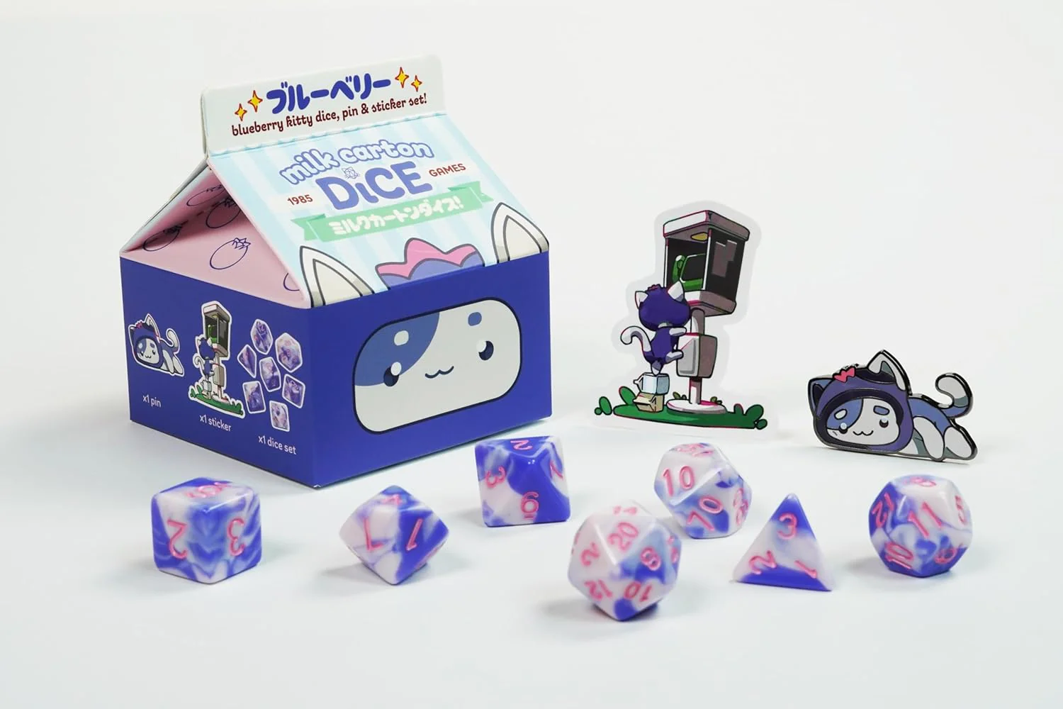 Milk Carton Kawaii Cat Dice: Fruit Meadows - - Image 4