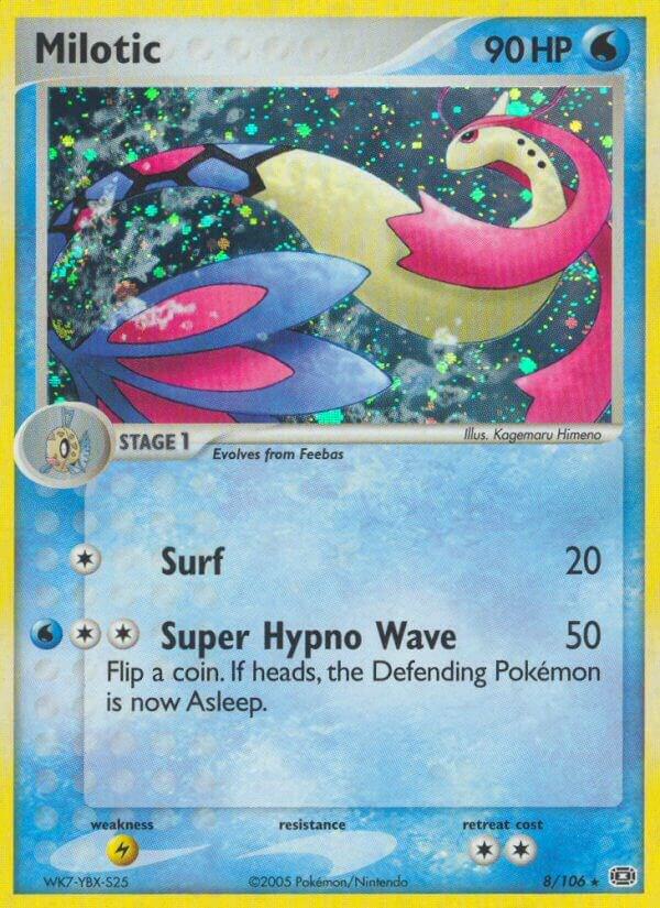 Milotic - 8/106 (EM) Holo Rare - Light Played Unlimited Holofoil