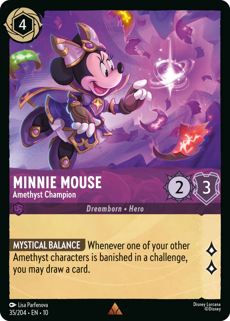 Minnie Mouse - Amethyst Champion (035/204 - Whispers in the Well) Rare