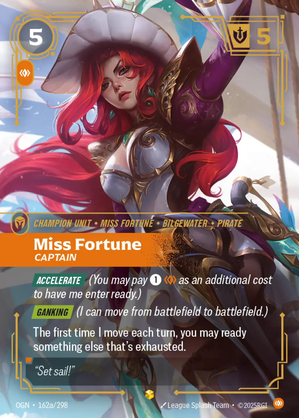 Miss Fortune - Captain (Alternate Art) - 162a/298 (OGN) Showcase