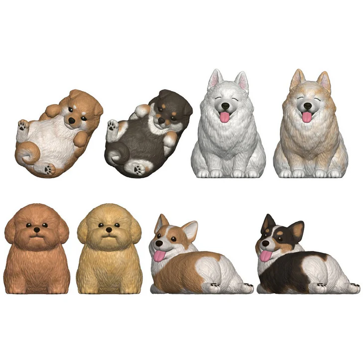 Mocchiri Kororin Dogs Mini Figure - Display