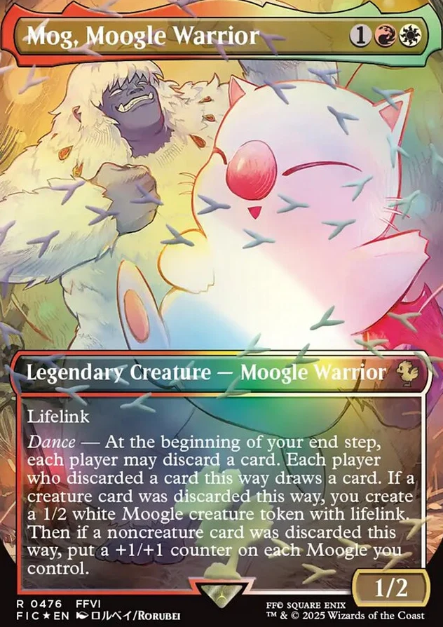 Mog, Moogle Warrior [ #0476 Borderless Chocobo Track Foil ] (FIC-R)