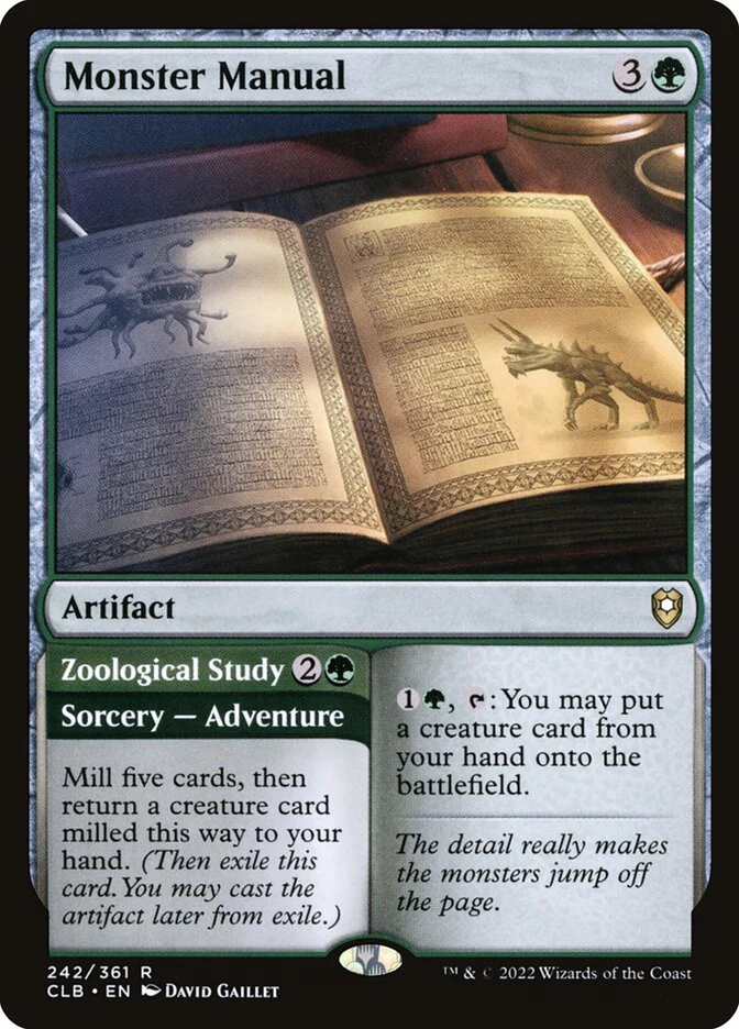 Monster Manual // Zoological Study (CLB-R) Light Play