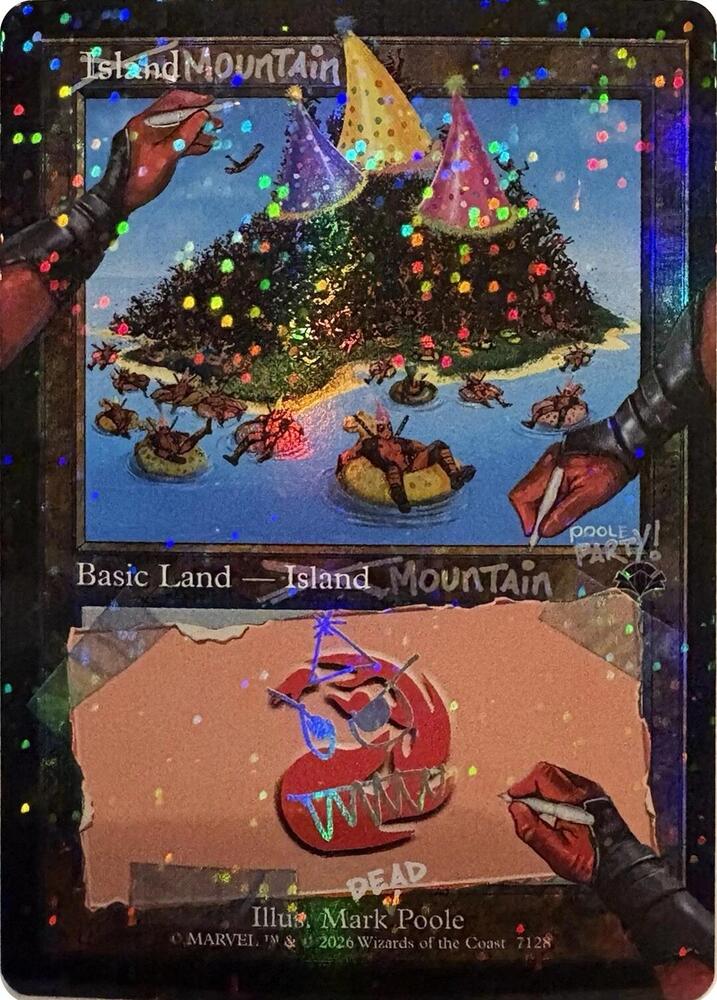 Mountain (Pool Party Foil)  [#7128] (SLD-R)