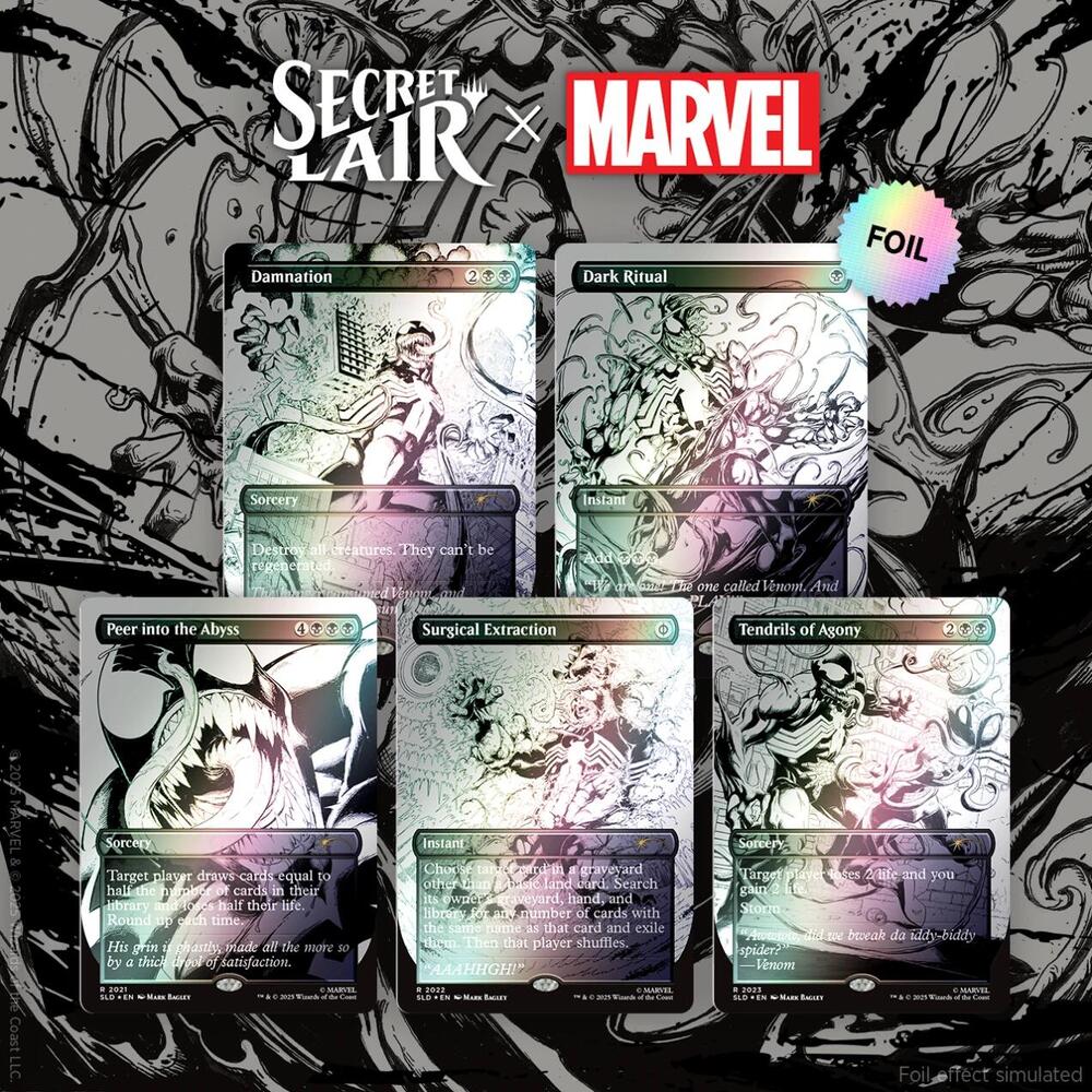 MTG: Secret Lair x Marvel's Spider-Man: Venom Unleashed Inks Foil Edition