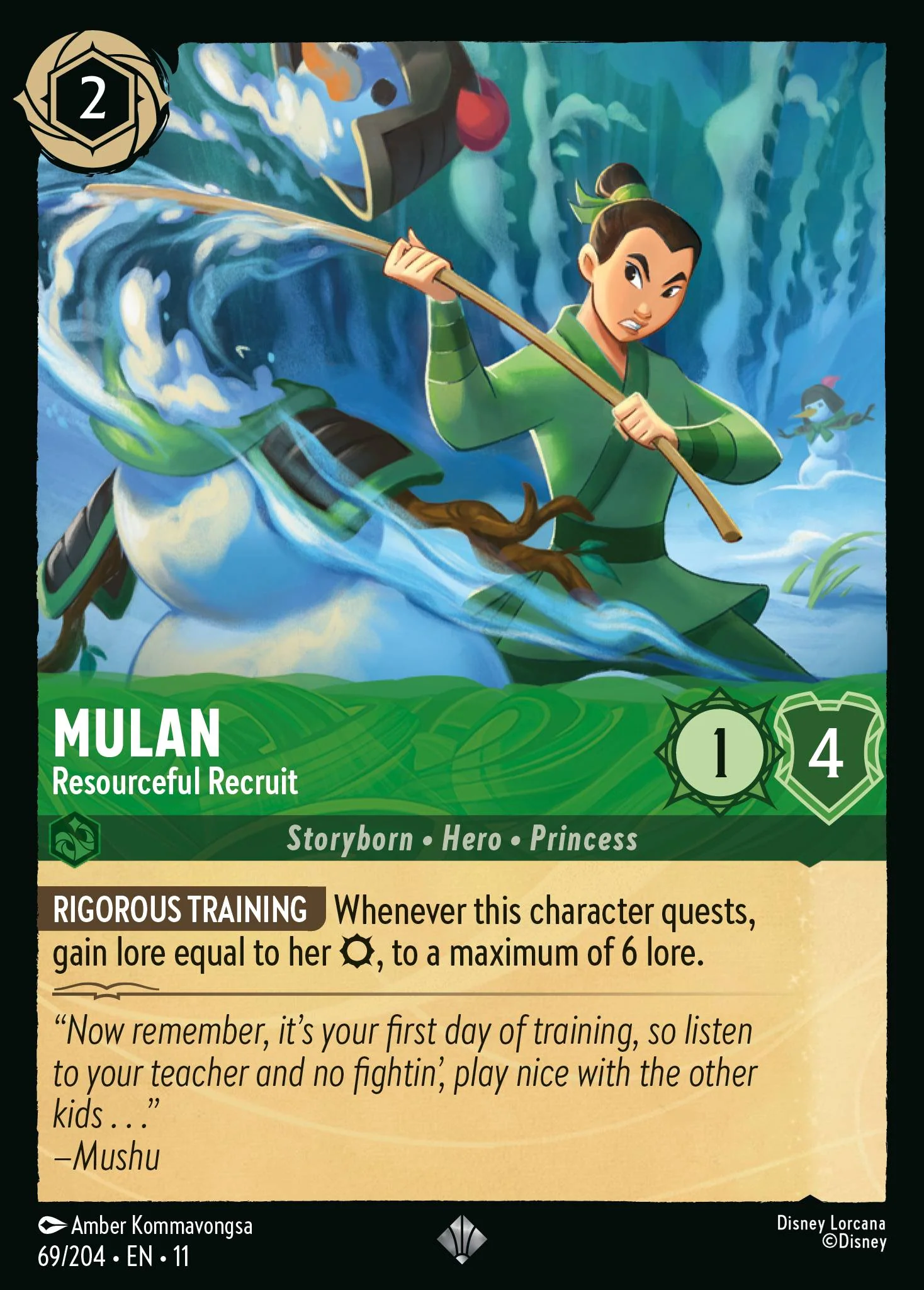 Mulan - Resourceful Recruit (069/204 - Winterspell)  Super Rare