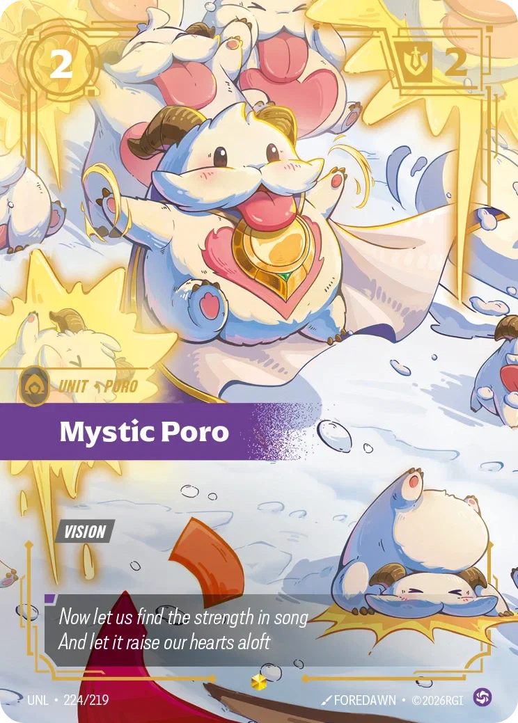 Mystic Poro (Overnumbered) - 224/219 (UNL)  Showcase