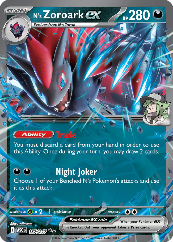 N's Zoroark ex - 137/217 (ASC) Double Rare