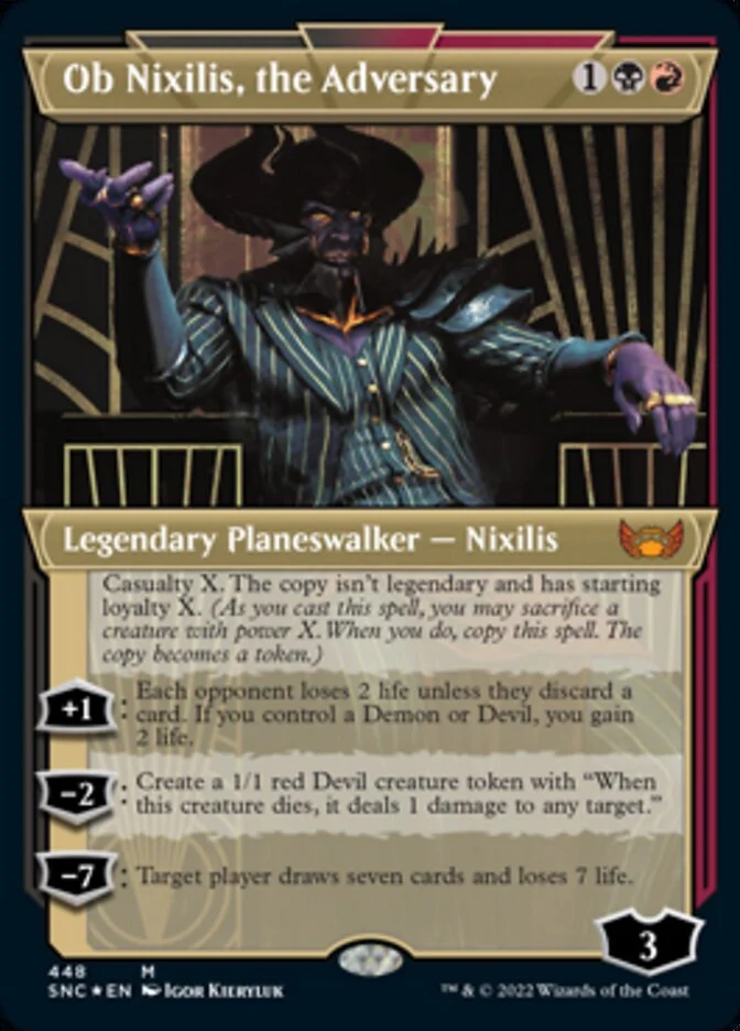 Ob Nixilis, the Adversary [ #448 Etched Foil ] (SNC-M)