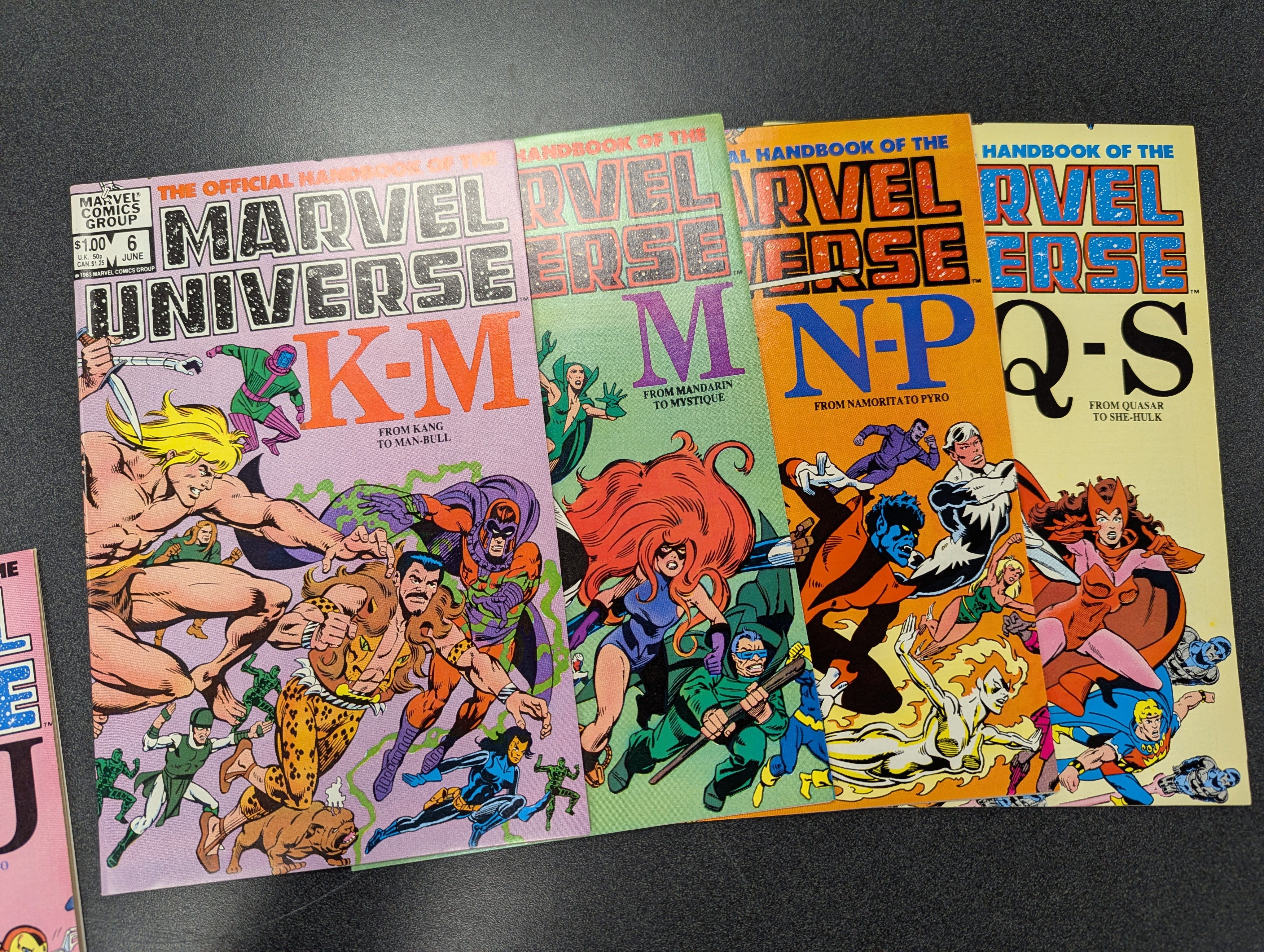 Official Handbook of the Marvel Universe (1982 Series) #2-15, Deluxe #4-6 Comic Bundle - Image 2
