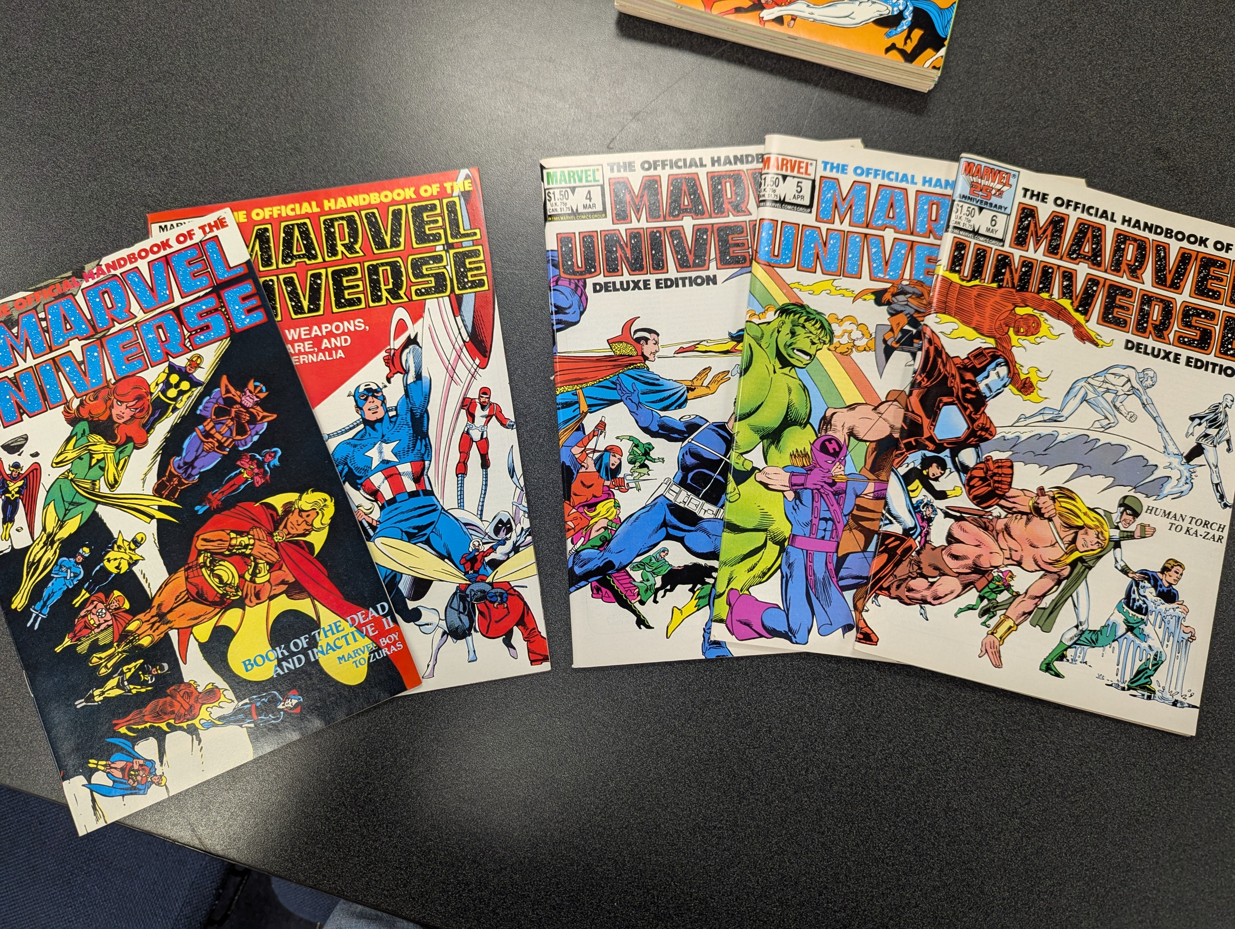 Official Handbook of the Marvel Universe (1982 Series) #2-15, Deluxe #4-6 Comic Bundle - Image 4