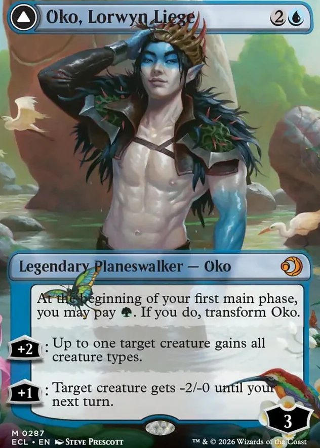 Oko, Lorwyn Liege // Oko, Shadowmoor Scion [ #0287 Borderless ] (ECL-M)
