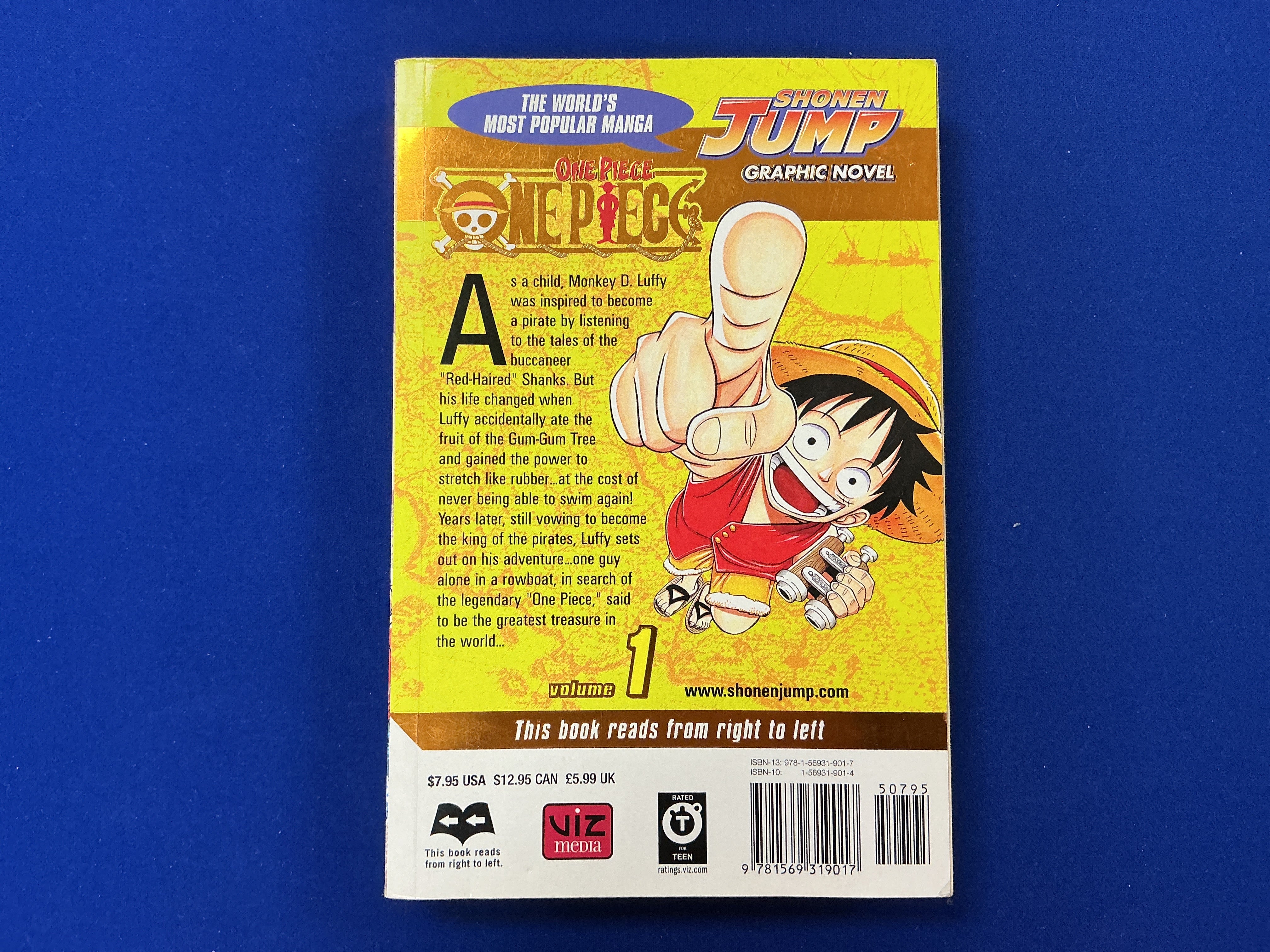 One Piece Gold Foil Cover Volume 1 (Tenth Printing)(USED) - Image 2