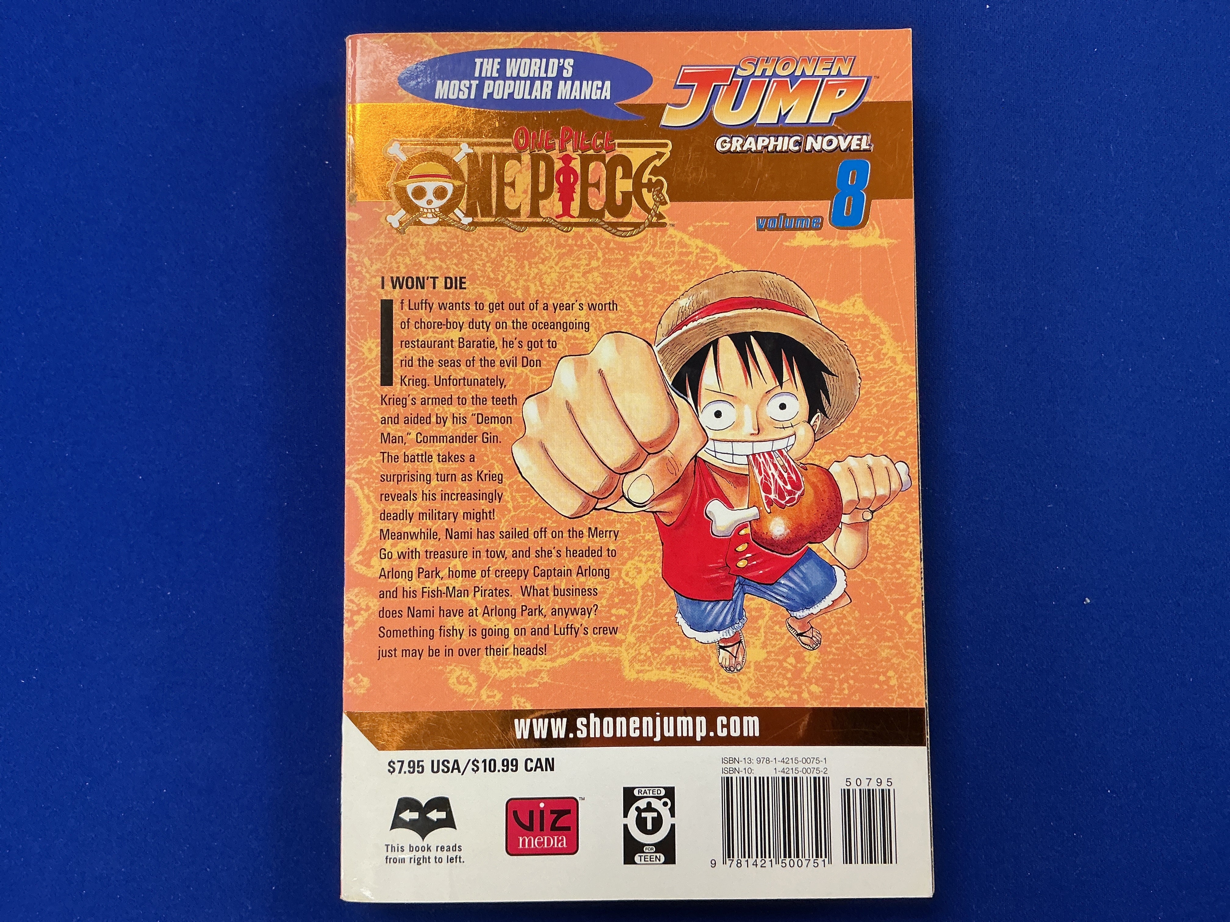 One Piece Gold Foil Cover Volume 8 (First Printing)(USED) - Image 2
