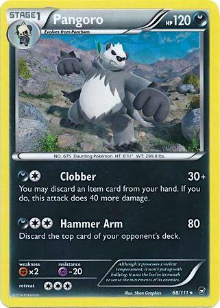 Pangoro - 68/111 (PR) Holo Rare - Light Play - Cracked Ice Holo