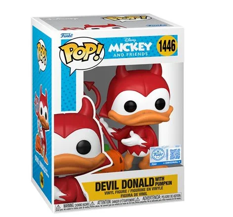POP Figure: Disney Mickey and Friends #1446 - Devil Donald with Pumpkin (Specialty Series)
