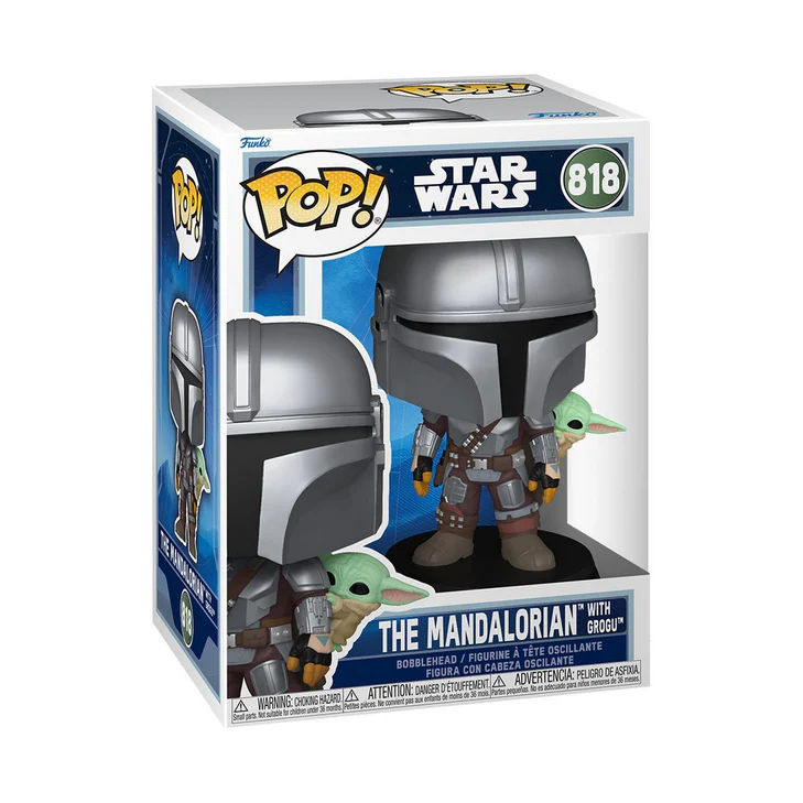 POP Figure: Star Wars The Mandalorian and Grogu #0818 -  Mandalorian with Grogu