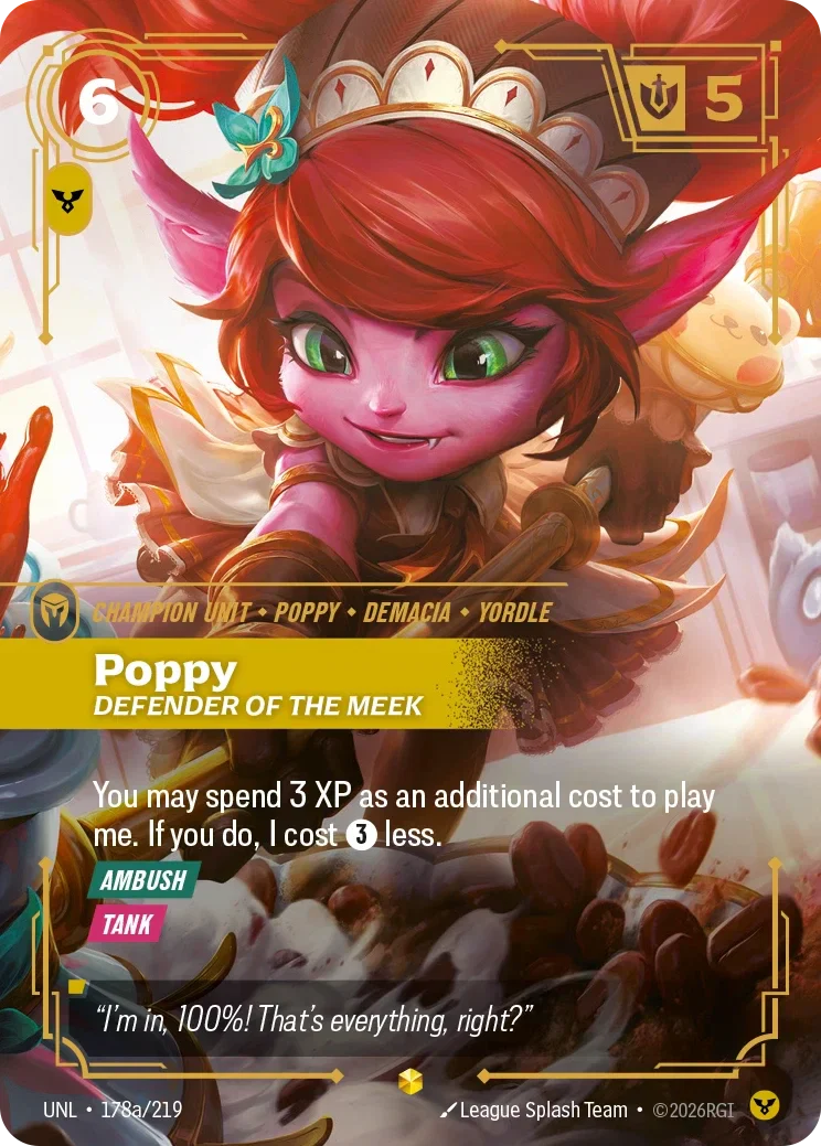 Poppy - Defender of the Meek (Alternate Art) - 178a/219 (UNL)  Showcase
