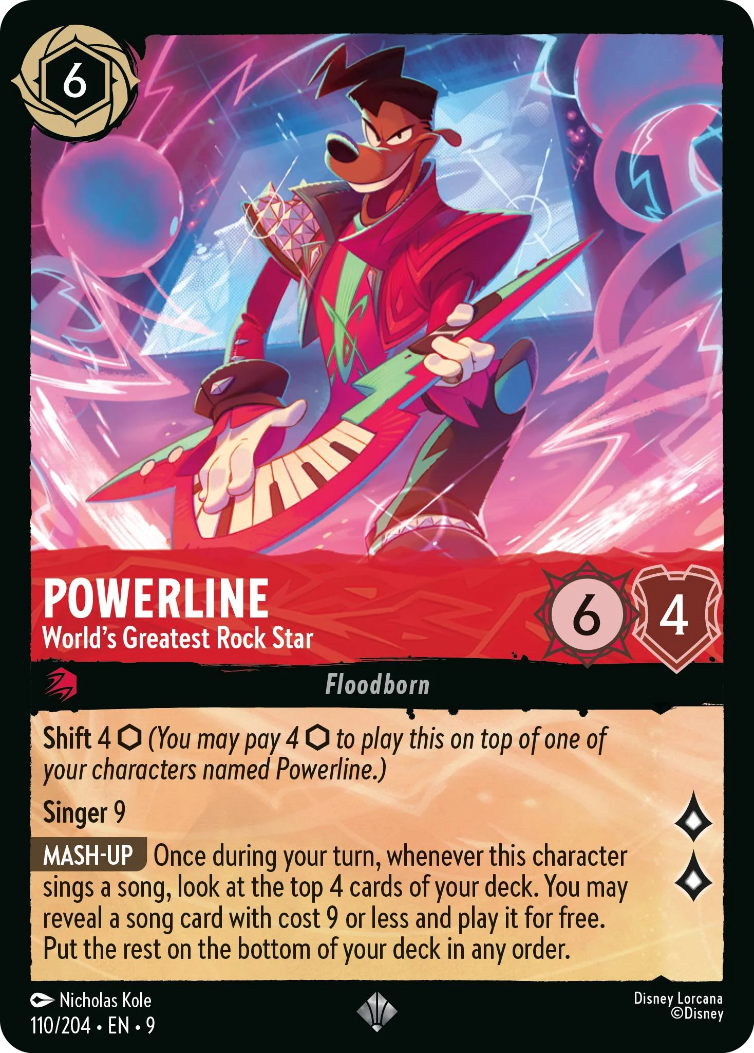 Powerline - World's Greatest Rock Star (Fabled - 110/204)  Super Rare