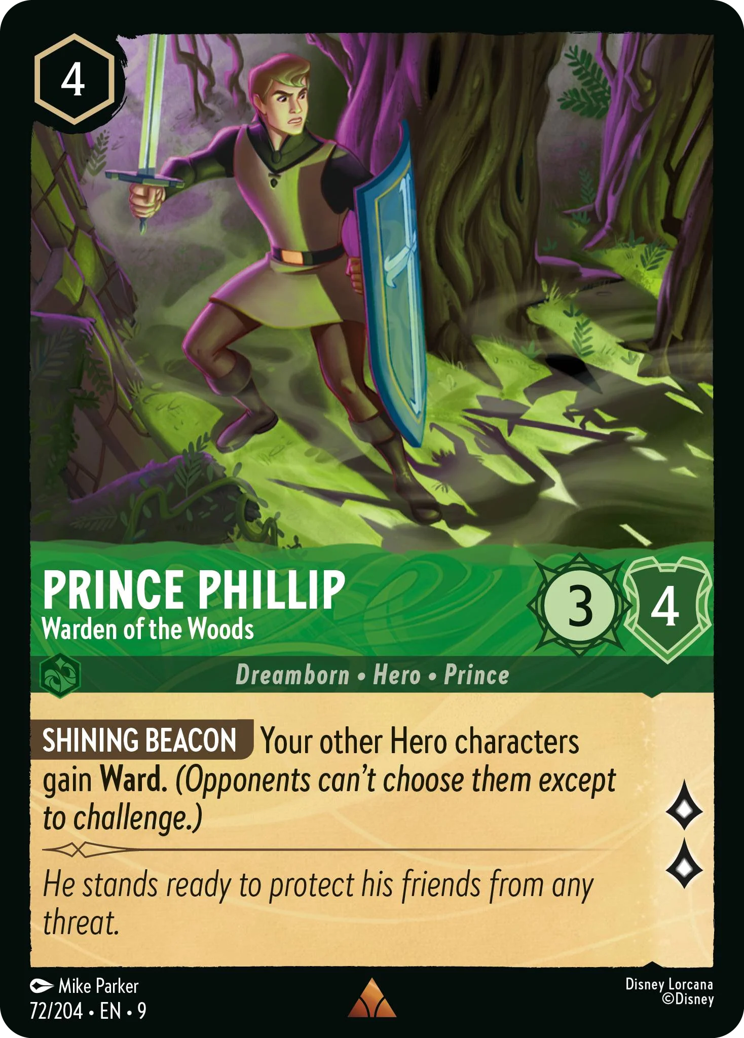 Prince Phillip - Warden of the Woods (Fabled - 072/204)  Rare